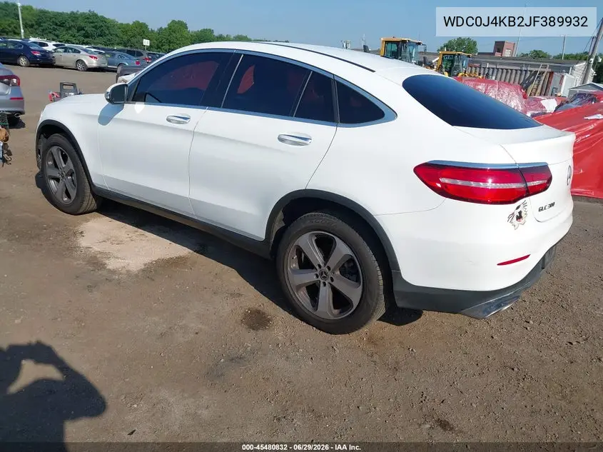 2018 Mercedes-Benz Glc 300 Coupe 4Matic VIN: WDC0J4KB2JF389932 Lot: 45480832