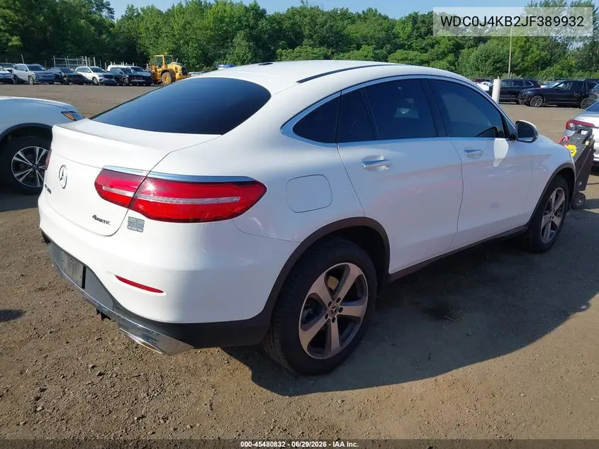 2018 Mercedes-Benz Glc 300 Coupe 4Matic VIN: WDC0J4KB2JF389932 Lot: 45480832