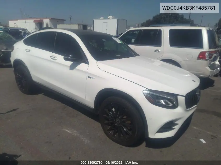 2019 Mercedes-Benz Glc 300 Coupe 4Matic VIN: WDC0J4KB3KF485781 Lot: 33092790