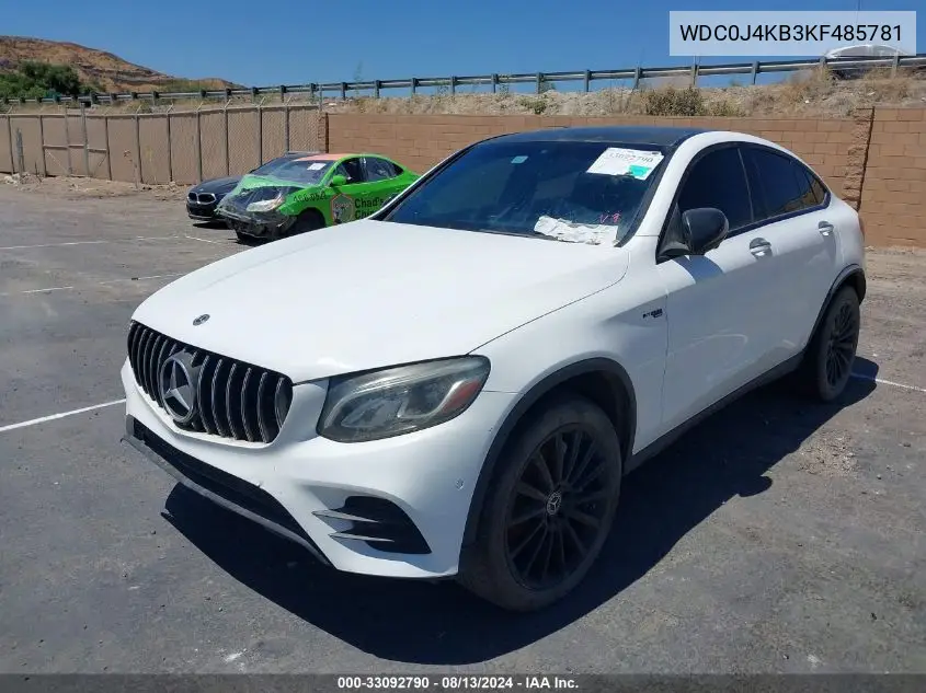 2019 Mercedes-Benz Glc 300 Coupe 4Matic VIN: WDC0J4KB3KF485781 Lot: 33092790