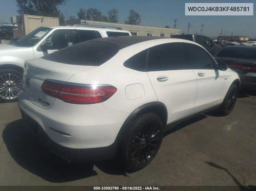 2019 Mercedes-Benz Glc 300 Coupe 4Matic VIN: WDC0J4KB3KF485781 Lot: 33092790