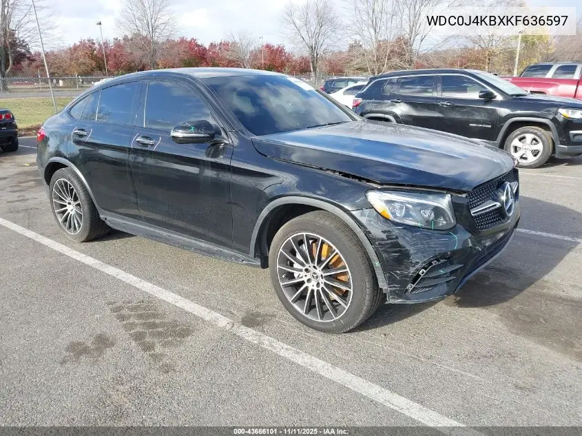 2019 Mercedes-Benz Glc 300 Coupe 4Matic VIN: WDC0J4KBXKF636597 Lot: 43666101