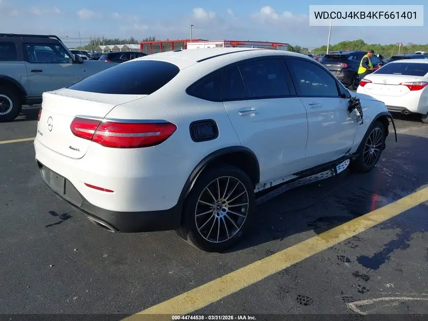 2019 Mercedes-Benz Glc 300 Coupe 4Matic VIN: WDC0J4KB4KF661401 Lot: 44744538