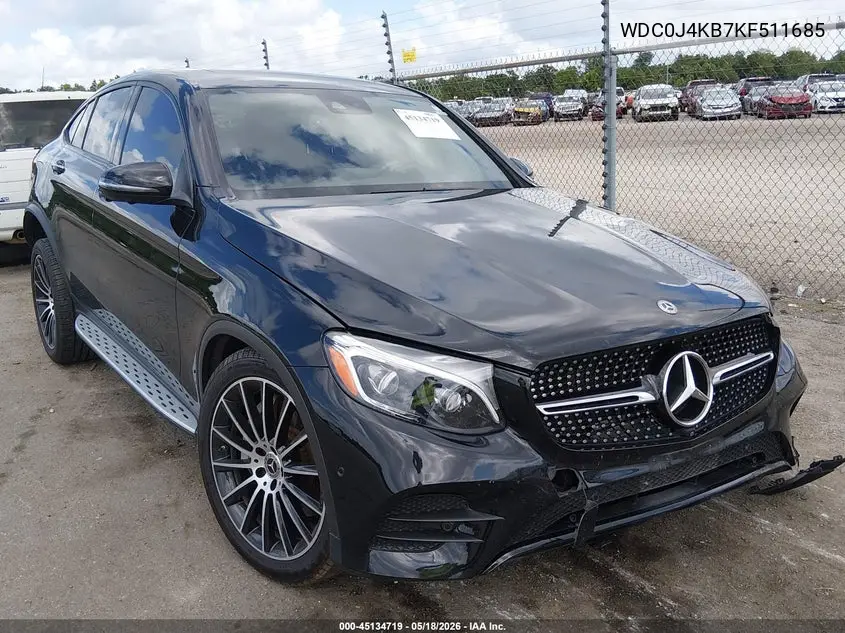 2019 Mercedes-Benz Glc 300 Coupe 4Matic VIN: WDC0J4KB7KF511685 Lot: 45134719