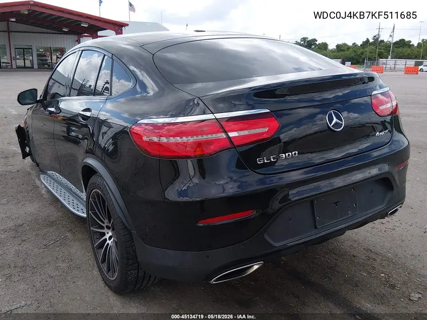 2019 Mercedes-Benz Glc 300 Coupe 4Matic VIN: WDC0J4KB7KF511685 Lot: 45134719