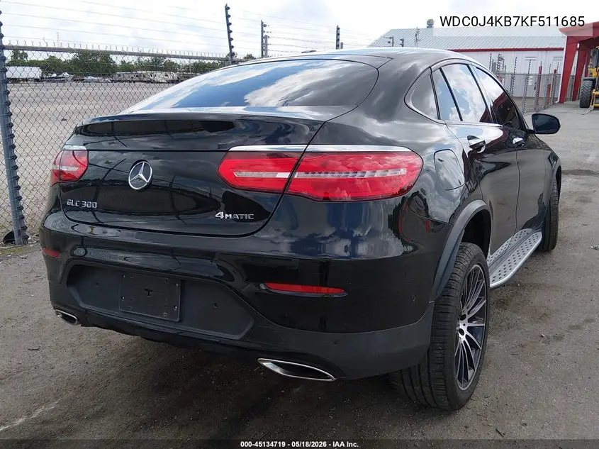 2019 Mercedes-Benz Glc 300 Coupe 4Matic VIN: WDC0J4KB7KF511685 Lot: 45134719