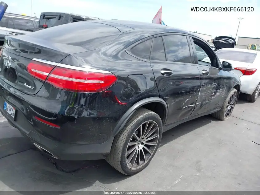 2019 Mercedes-Benz Glc 300 Coupe 4Matic VIN: WDC0J4KBXKF666120 Lot: 45190077