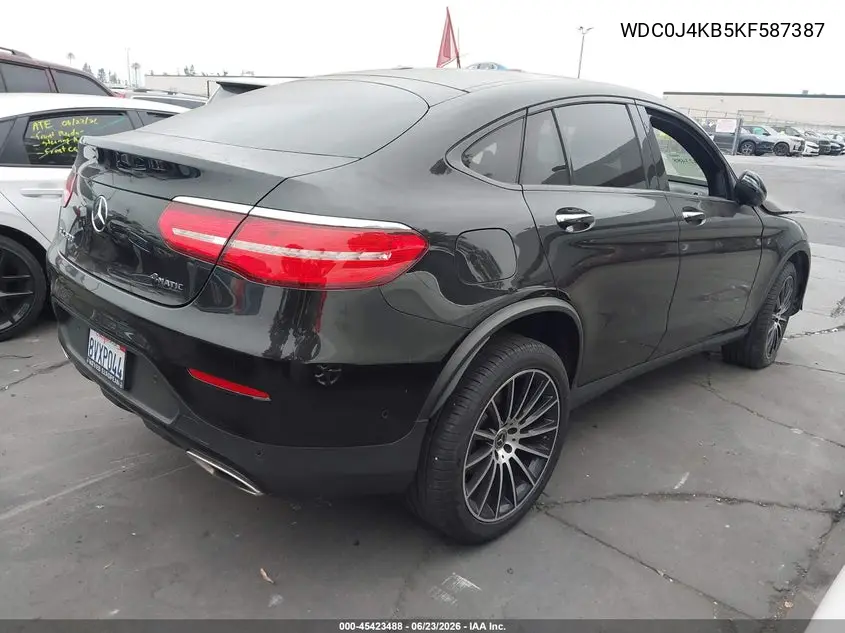 2019 Mercedes-Benz Glc 300 Coupe 4Matic VIN: WDC0J4KB5KF587387 Lot: 45423488