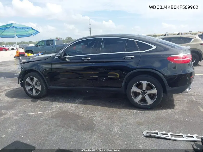 2019 Mercedes-Benz Glc 300 Coupe 4Matic VIN: WDC0J4KB0KF569962 Lot: 45448377