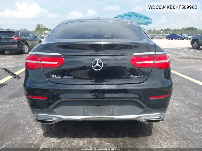 2019 Mercedes-Benz Glc 300 Coupe 4Matic VIN: WDC0J4KB0KF569962 Lot: 45448377