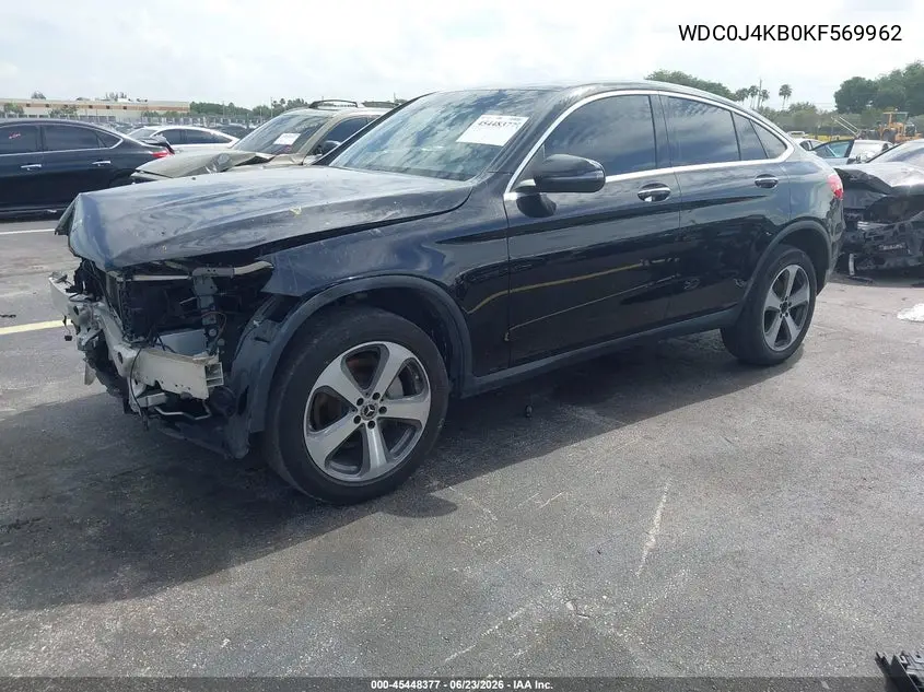 2019 Mercedes-Benz Glc 300 Coupe 4Matic VIN: WDC0J4KB0KF569962 Lot: 45448377