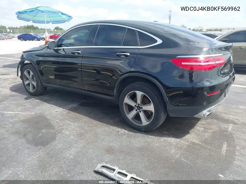 2019 Mercedes-Benz Glc 300 Coupe 4Matic VIN: WDC0J4KB0KF569962 Lot: 45448377