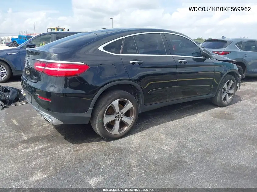 2019 Mercedes-Benz Glc 300 Coupe 4Matic VIN: WDC0J4KB0KF569962 Lot: 45448377