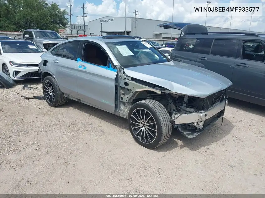 2021 Mercedes-Benz Glc 300 Coupe 4Matic VIN: W1N0J8EB4MF933577 Lot: 45549997