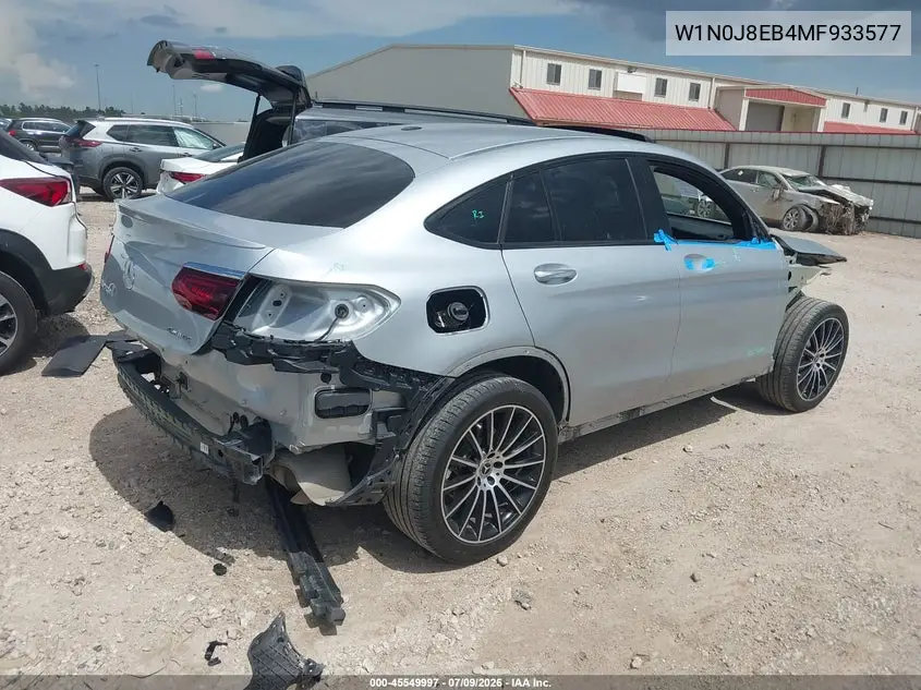 2021 Mercedes-Benz Glc 300 Coupe 4Matic VIN: W1N0J8EB4MF933577 Lot: 45549997