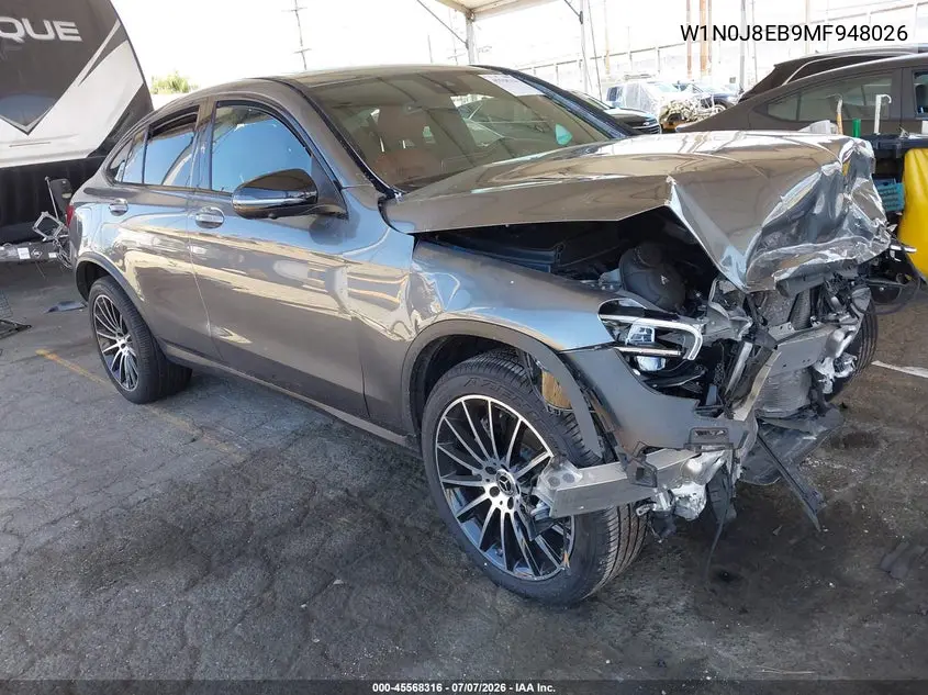 2021 Mercedes-Benz Glc 300 Coupe 4Matic VIN: W1N0J8EB9MF948026 Lot: 45568316