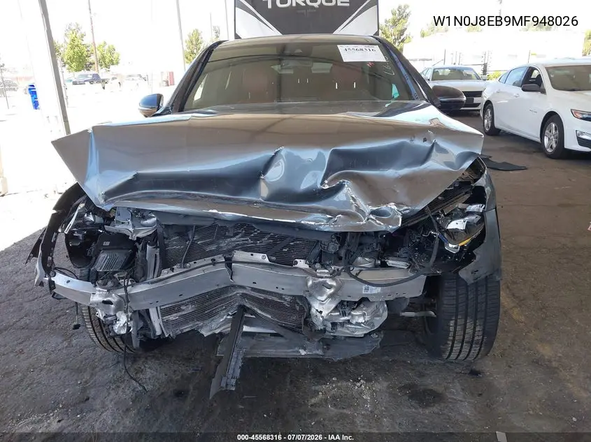 2021 Mercedes-Benz Glc 300 Coupe 4Matic VIN: W1N0J8EB9MF948026 Lot: 45568316