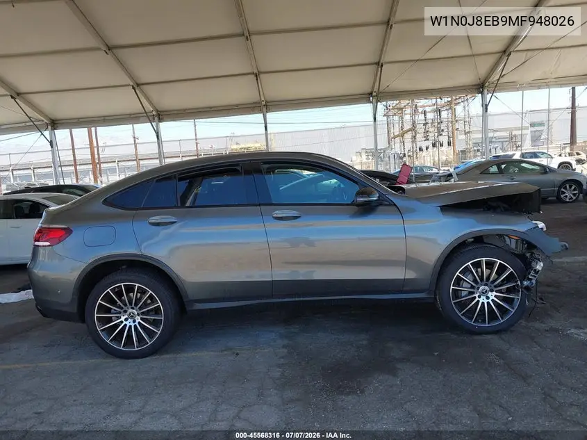 2021 Mercedes-Benz Glc 300 Coupe 4Matic VIN: W1N0J8EB9MF948026 Lot: 45568316