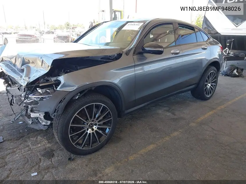 2021 Mercedes-Benz Glc 300 Coupe 4Matic VIN: W1N0J8EB9MF948026 Lot: 45568316