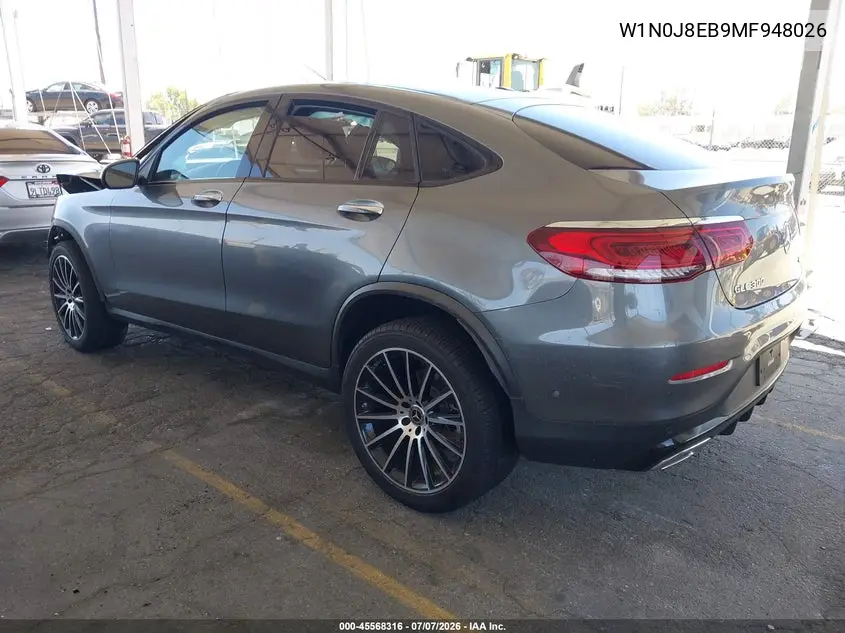 2021 Mercedes-Benz Glc 300 Coupe 4Matic VIN: W1N0J8EB9MF948026 Lot: 45568316