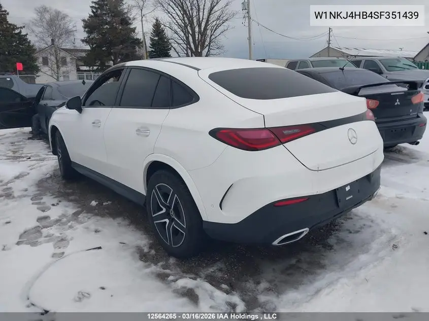 2025 Mercedes-Benz Glc Coupe 300 4Matic VIN: W1NKJ4HB4SF351439 Lot: 12564265