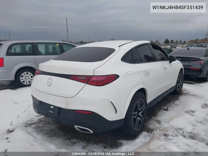 2025 Mercedes-Benz Glc Coupe 300 4Matic VIN: W1NKJ4HB4SF351439 Lot: 12564265