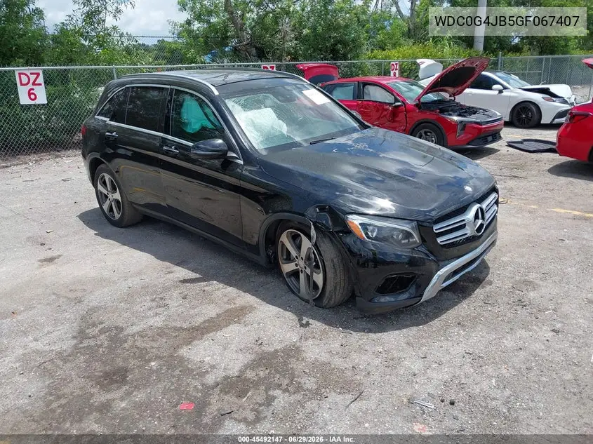 2016 Mercedes-Benz Glc 300 VIN: WDC0G4JB5GF067407 Lot: 45492147