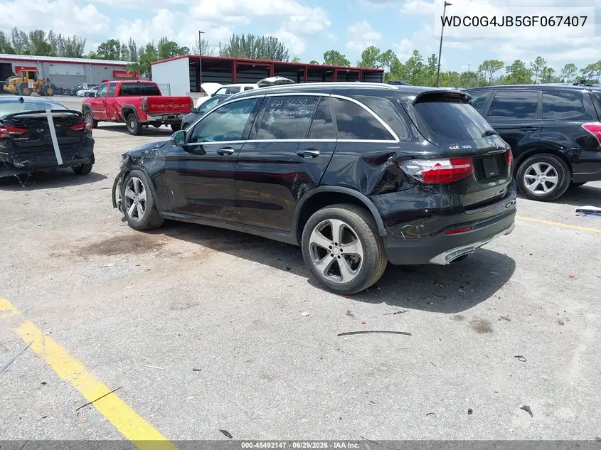 2016 Mercedes-Benz Glc 300 VIN: WDC0G4JB5GF067407 Lot: 45492147