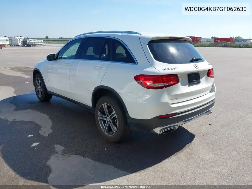 2016 Mercedes-Benz Glc 300 4Matic VIN: WDC0G4KB7GF062630 Lot: 45545206