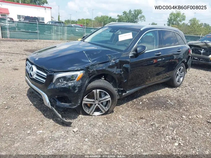 2016 Mercedes-Benz Glc 300 4Matic VIN: WDC0G4KB6GF008025 Lot: 45548529