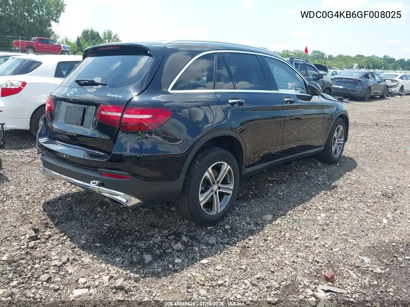 2016 Mercedes-Benz Glc 300 4Matic VIN: WDC0G4KB6GF008025 Lot: 45548529