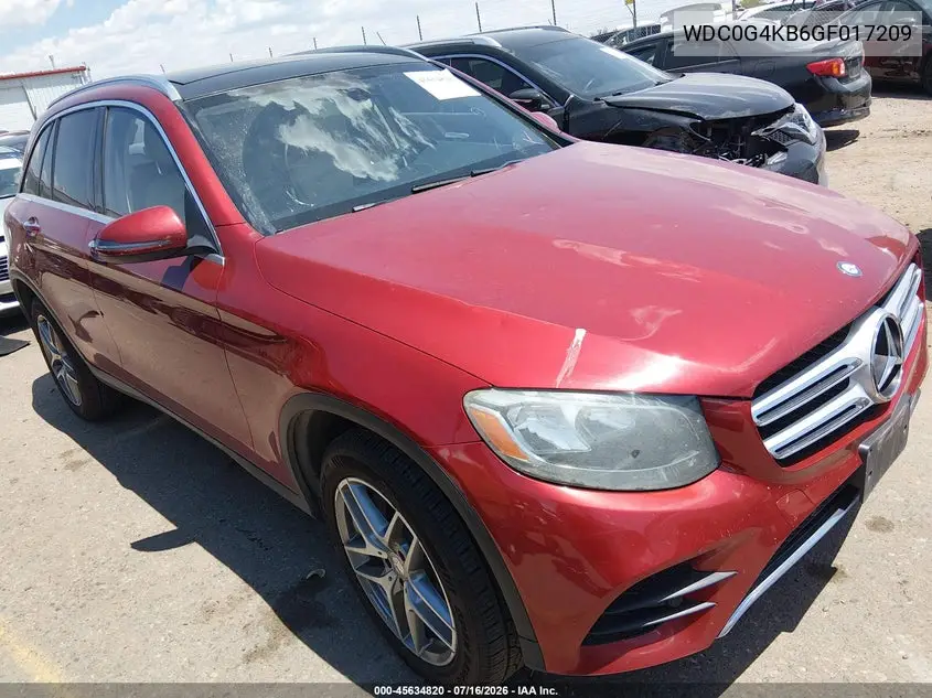 2016 Mercedes-Benz Glc 300 4Matic VIN: WDC0G4KB6GF017209 Lot: 45634820