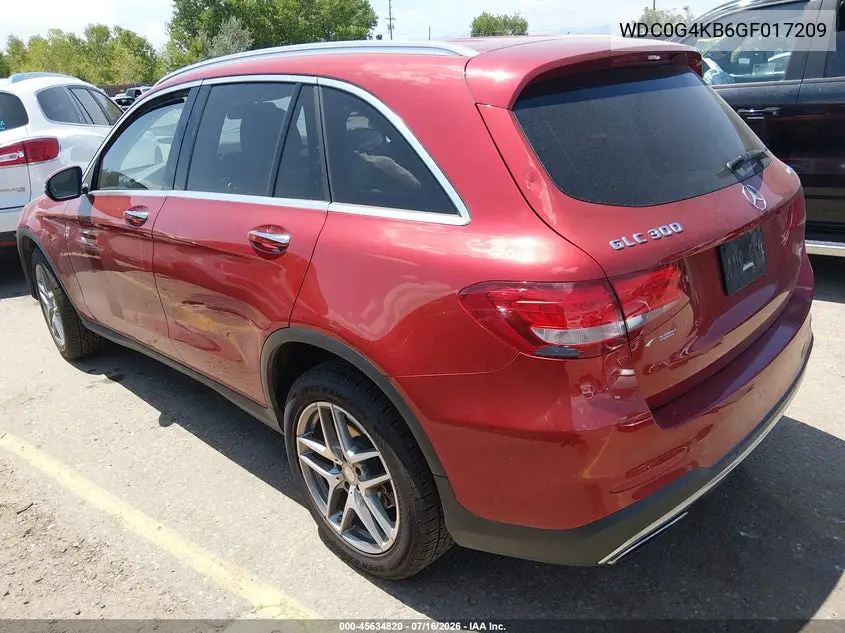 2016 Mercedes-Benz Glc 300 4Matic VIN: WDC0G4KB6GF017209 Lot: 45634820