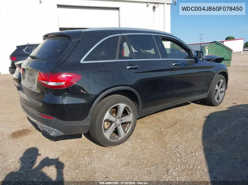 2016 Mercedes-Benz Glc 300 VIN: WDC0G4JB6GF078450 Lot: 45661086