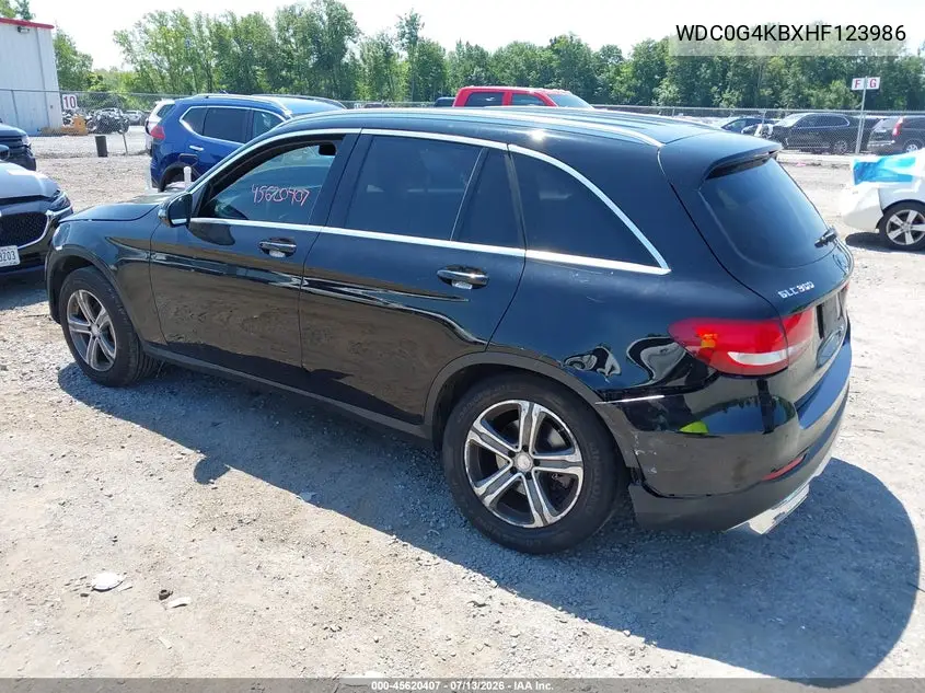 2017 Mercedes-Benz Glc 300 4Matic VIN: WDC0G4KBXHF123986 Lot: 45620407