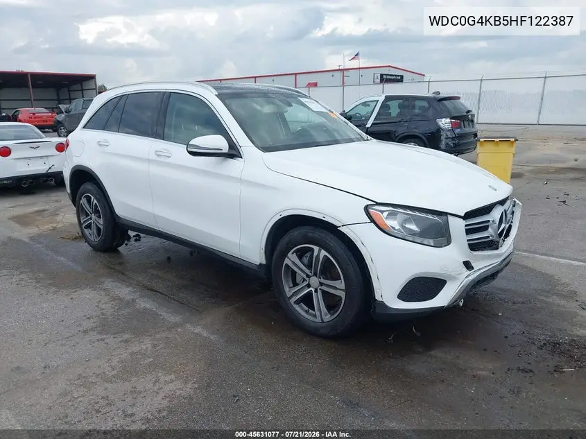 2017 Mercedes-Benz Glc 300 4Matic VIN: WDC0G4KB5HF122387 Lot: 45631077