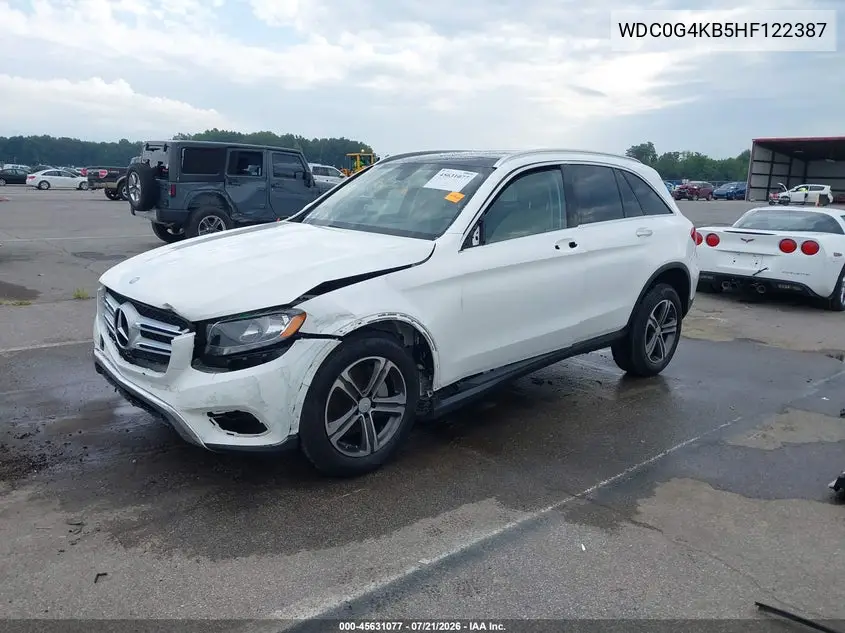 2017 Mercedes-Benz Glc 300 4Matic VIN: WDC0G4KB5HF122387 Lot: 45631077
