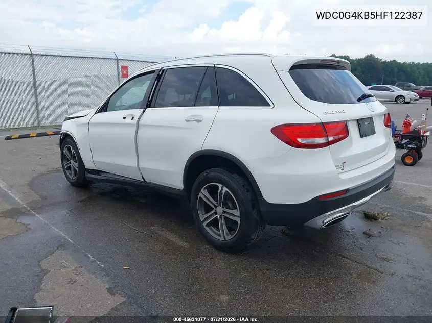 2017 Mercedes-Benz Glc 300 4Matic VIN: WDC0G4KB5HF122387 Lot: 45631077