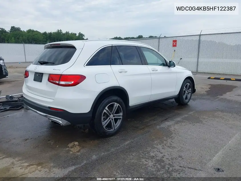 2017 Mercedes-Benz Glc 300 4Matic VIN: WDC0G4KB5HF122387 Lot: 45631077
