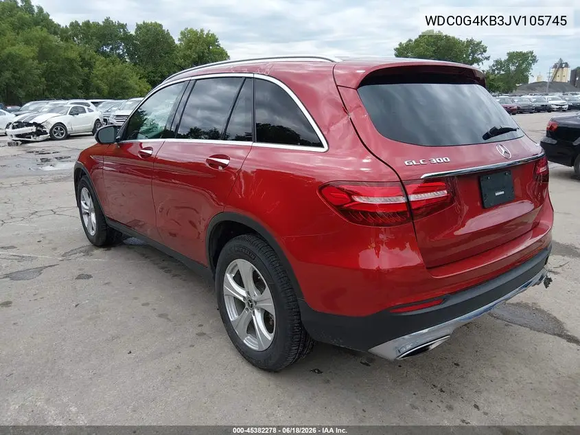 2018 Mercedes-Benz Glc 300 4Matic VIN: WDC0G4KB3JV105745 Lot: 45382278