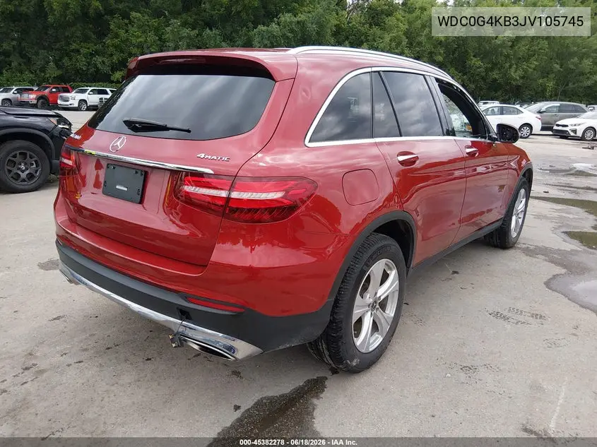 2018 Mercedes-Benz Glc 300 4Matic VIN: WDC0G4KB3JV105745 Lot: 45382278