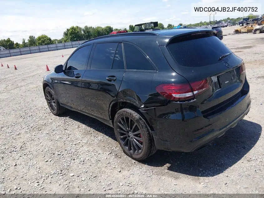 2018 Mercedes-Benz Glc 300 VIN: WDC0G4JB2JF400752 Lot: 45384951