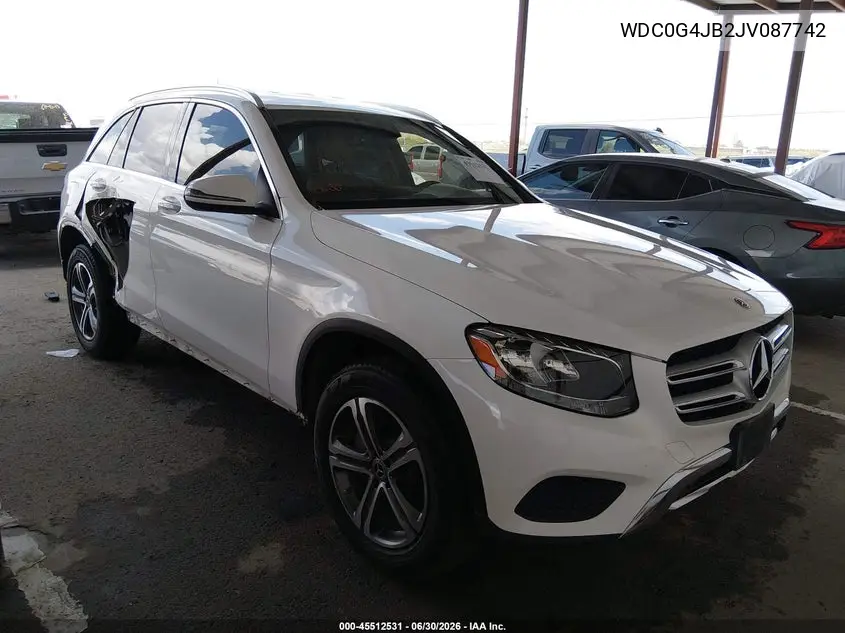 2018 Mercedes-Benz Glc 300 VIN: WDC0G4JB2JV087742 Lot: 45512531