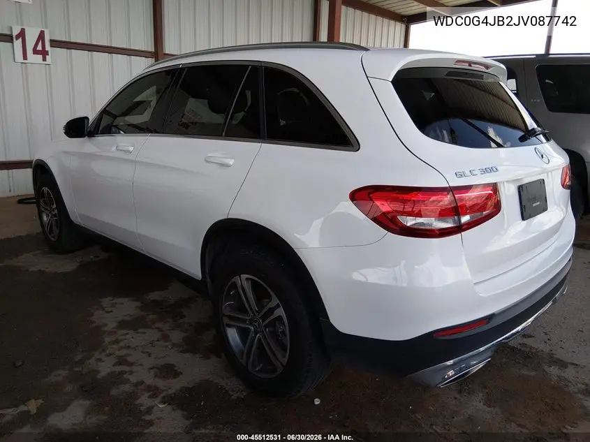2018 Mercedes-Benz Glc 300 VIN: WDC0G4JB2JV087742 Lot: 45512531