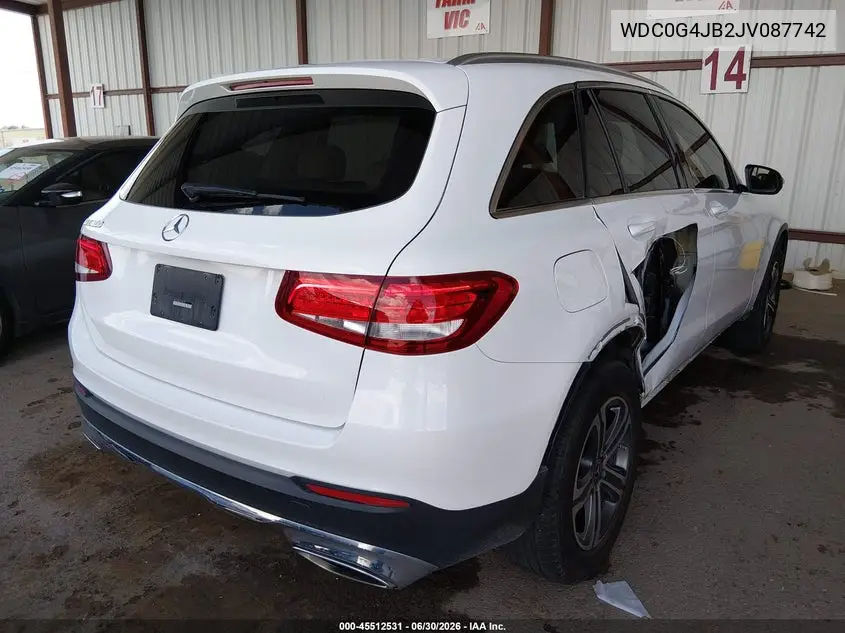 2018 Mercedes-Benz Glc 300 VIN: WDC0G4JB2JV087742 Lot: 45512531