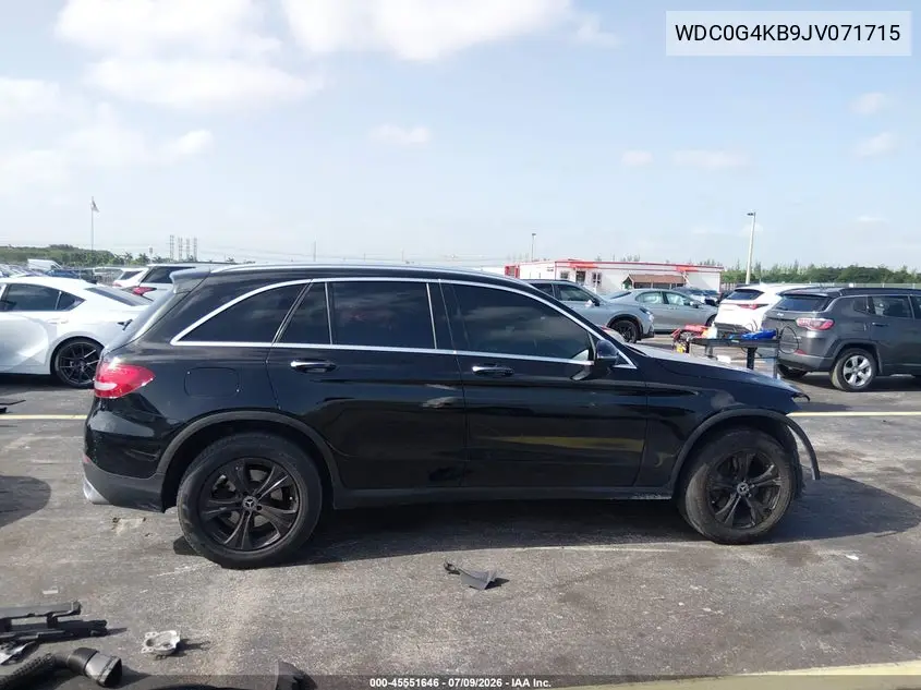 2018 Mercedes-Benz Glc 300 4Matic VIN: WDC0G4KB9JV071715 Lot: 45551646