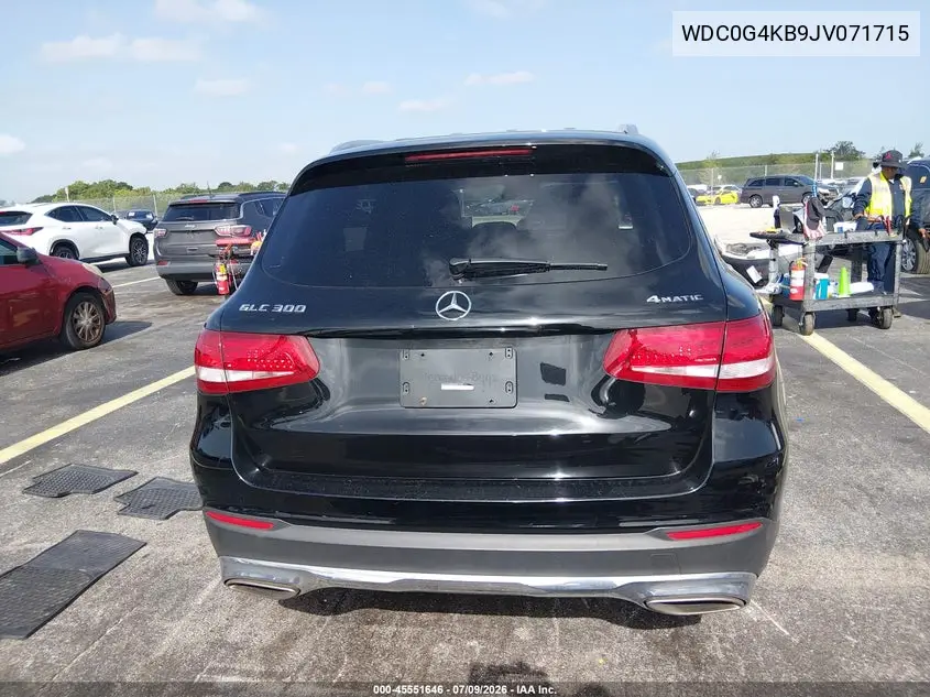 2018 Mercedes-Benz Glc 300 4Matic VIN: WDC0G4KB9JV071715 Lot: 45551646