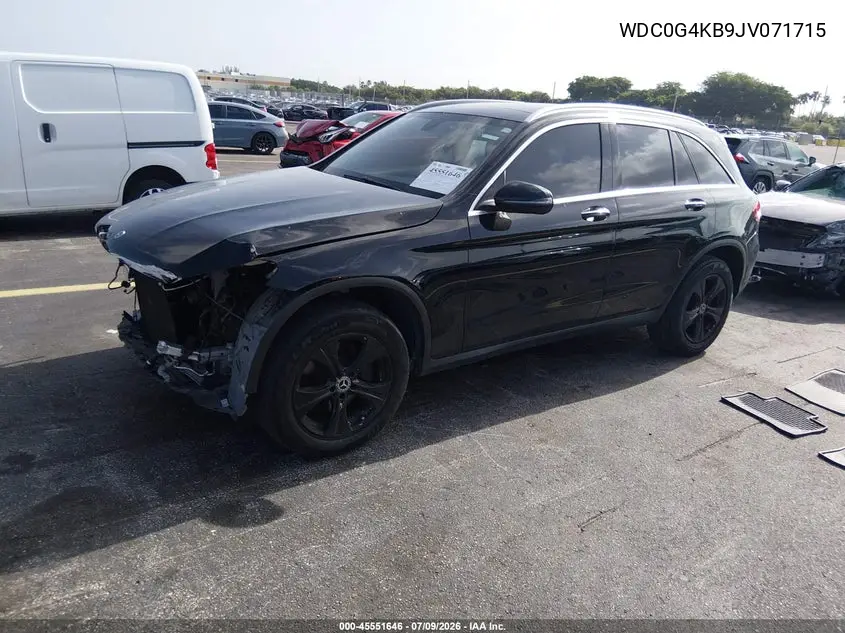 2018 Mercedes-Benz Glc 300 4Matic VIN: WDC0G4KB9JV071715 Lot: 45551646