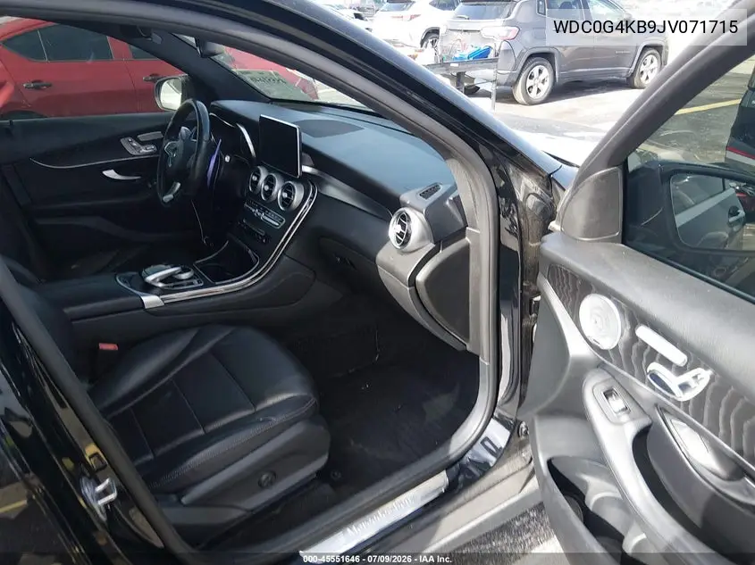2018 Mercedes-Benz Glc 300 4Matic VIN: WDC0G4KB9JV071715 Lot: 45551646