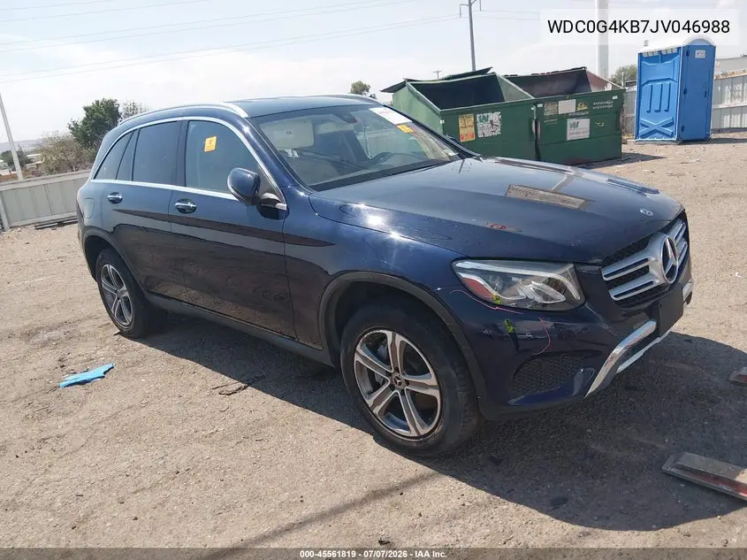 2018 Mercedes-Benz Glc 300 4Matic VIN: WDC0G4KB7JV046988 Lot: 45561819